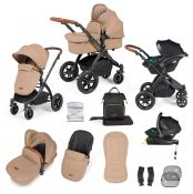 ICKLE BUBBA Stomp Luxe Premium i-Size Travel System - Desert/Black/Tan